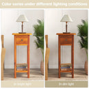 2 Tier Slim Nightstand Bedside Table with Drawer Shelf by LJGDeals