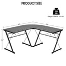 59 Inches L-Shaped Corner Desk Computer Table for Home Office Study Workstation by LJGDeals