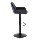 Daniella - Contemporary Adjustable Barstool With Swivel With Rounded T Footrest (Set of 2) by HouseOfZazla