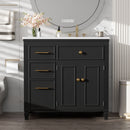 Modern Bathroom Vanity With Ceramic Sink, Freestanding by HouseOfZazla