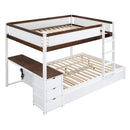 Bunk Bed With Twin Size Trundle, Storage And Desk by Unique Piece Furniture