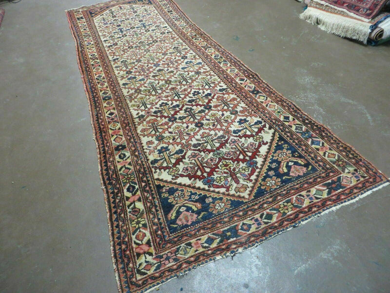 3' 3"X 10' Antique Handmade Caucasian Shirvan Wool Runner Rug Nice
