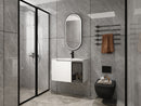 30" Wall-Mounted Bathroom Vanity With Ceramic Sink, Glossy by HouseOfZazla