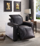 Misezon - Top Grain Leather Power Motion Recliner - Dark Brown by HouseOfZazla