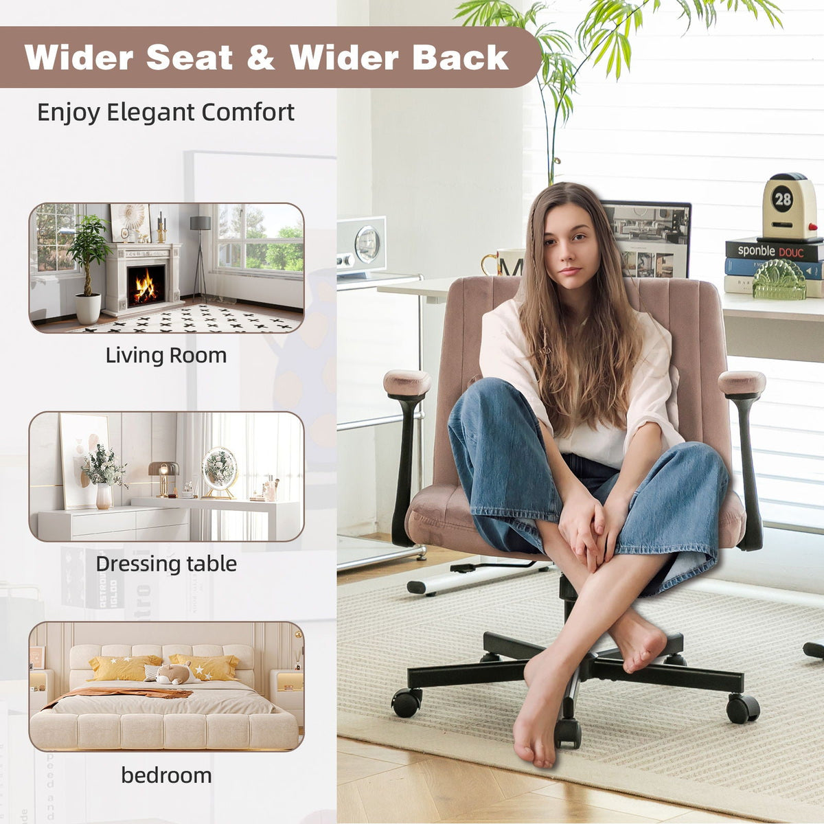 Criss Cross Armrest Office Chair With Wheels, photo 13 of 40