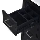 Ceramic Sink Combo, Freestanding Vanity Set With 3 Drawers & Soft Closing Doors by HouseOfZazla