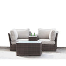 Comfortable Modern Patio Rattan Sectional Set With Cushions by Unique Piece Furniture