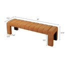 63-Inch Modern Minimalist Multi-Functional Boucle Bench in Orange