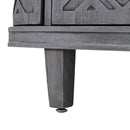 Accent Storage Cabinet Sideboard Wooden Cabinet with Antique Pattern Doors for Hallway, Entryway, Living Room, Bedroom