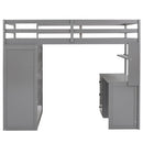 Loft Bed With Drawers, Desk, And Wardrobe by HouseOfZazla