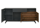 Destin- Ceramic Server - Walnut / Black
