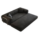78.8' Compression Sofa,Convertible Floor Sofa Bed-with Pillow Back Support Armrest,Comfy Futon Couch Sleeper Bed,Loveseats Boneless Modular Sectional Sofa,Corduroy fabric,for Living Room,Bedroom,Black by HouseOfZazla