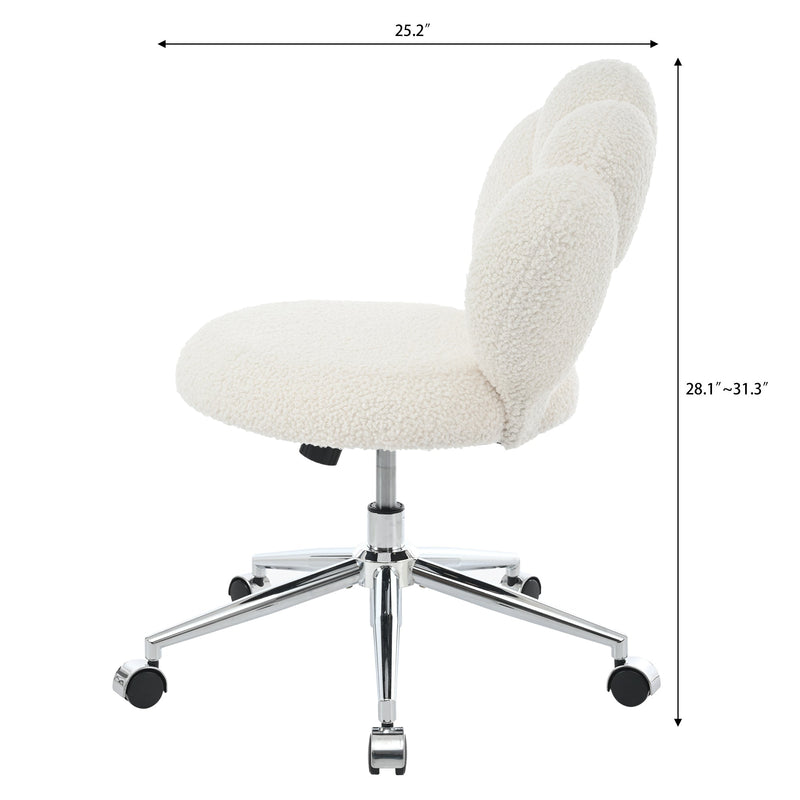 360Swivel Height Adjustable,Swivel Chair,Teddy fabric,home office chair