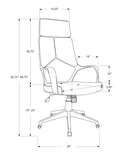 Office Swivel Chair, Adjustable Height, Ergonomic, Armrests, Contemporary & Modern by HouseOfZazla