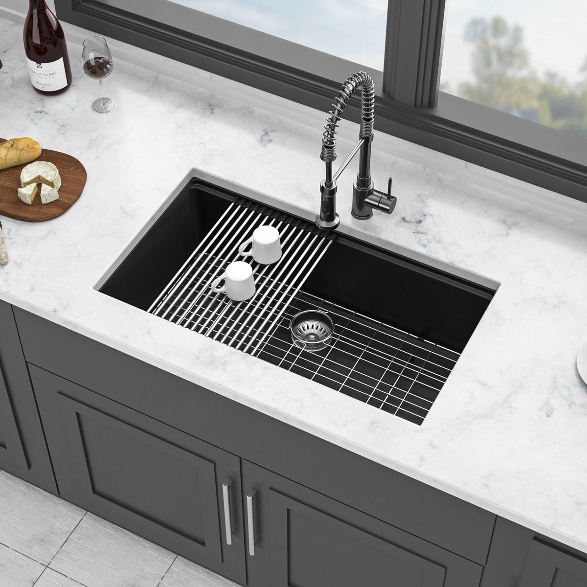 Quartz Kitchen Sink, Granite Composite Workstation Undermount, photo 8 of 27