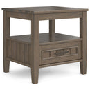Lev - End Table With Bottom Drawer - Smoky Brown by HouseOfZazla