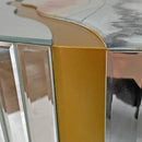 White Marble Pattern Round Coffee Table