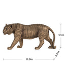 11.5" Tiger Statue Decor with Gleaming Coppery Finish