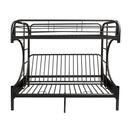 Eclipse - Twin Long Queen Futon Bunk Bed - Black by HouseOfZazla