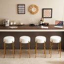 30" Tall, Round High Bar Stools, Set of 2 - Contemporary upholstered dining stools for kitchens, coffee shops and bar stores - Includes sturdy hardware support legs