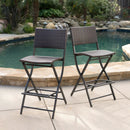 Outdoor Wicker Barstools Faux Rattan Patio Bar Stools - Set of 2 by HouseOfZazla