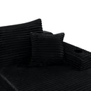 126" Cloud Sectional Sofa with U-Shape Chaise and Side Pockets and Cup Holder by HouseOfZazla