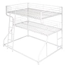 Industrial Triple Bunk Bed With Dual Ladders Frame, Space Saving Design