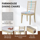 Upholstered Armless Chairs With High Ladder Back