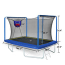 New YC 8ft by 12ft Rectangular Trampoline with Basketball Board and Ladder by HouseOfZazla
