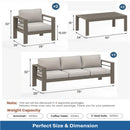 Outdoor Patio Set, All-Weather With Thick Cushions by HouseOfZazla