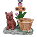Sitting Puppy Solar Planter Outdoor Statue by HouseOfZazla