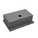 Drop In Workstation Sink Topmount Single Bowl With Pull Out Faucet And Soap Dispenser - Gunmetal Black by HouseOfZazla