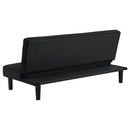 Boston - Tufted Convertible Sofa Bed Armless Design - Black