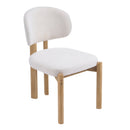 Beige Upholstered Scandinavian Dining Chair