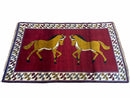 4 X 7 Handmade Hand-Knotted Quality Wool Rug Horses Zagros Red Mustard Gold New