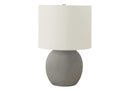 Lighting, Table Lamp, Concrete, Contemporary - Gray / Cream by HouseOfZazla