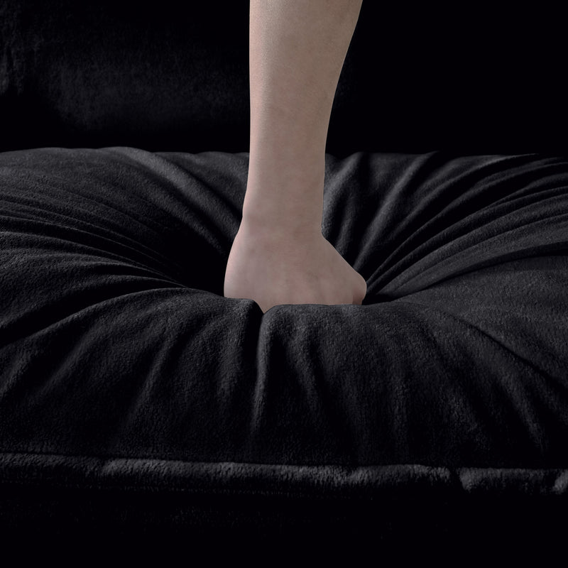 Luxury Chenille Ottoman with Double-Layer Cushion, photo 5 of 5