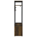Flora - 2 Door Coat Rack Hall Tree Storage Bench And Multi Functional Storage - Natural
