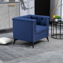 Accent Chair Living Room Chairs Single Sofa Chair,Arm Chairs with Linen Fabric, Mid Century Accent Arm Chairs Comfy Reading Lounge Club Armchair for Bedroom Office Study