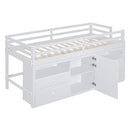 Loft Bed With 4 Drawers, Underneath Cabinet And Shelves by Unique Piece Furniture