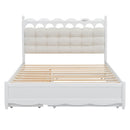 Storage Platform Bed, With 2 Big Drawers, Trundle, One Set Of Sockets & USB Ports by Unique Piece Furniture