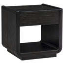 Leandro 1-drawer Wood Occasional Side End Table Burnished Black