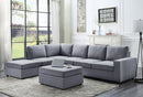 Cassia - 7 Seat Reversible Modular Sectional Sofa With Ottoman by HouseOfZazla