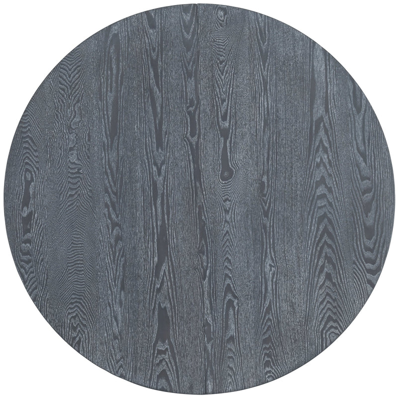 5-Piece Farmhouse Round Pedestal Extending Dining Table Set Extendable Kitchen Table Set with 15.8" Removable Leaf and Ladder Back Dining Chairs for Small Places, Black