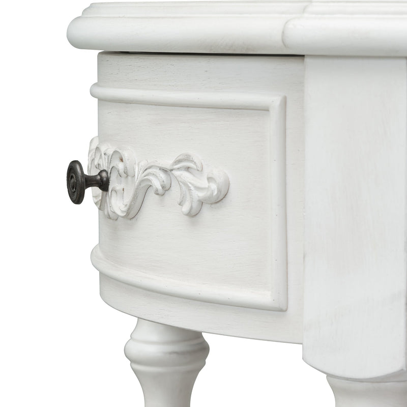 52"Modern and Contemporary Curved Console Table Sofa Table Entryway Table for Hallway Living Room Bedroom with 4 Drawers and 1 Shelf