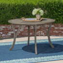 Outdoor Acacia Wood Round Dining Table with Curved Legs by HouseOfZazla