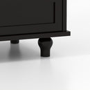 Minimalist Buffet Cabinet With Double Glass Doors And Drawer by HouseOfZazla