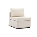 3 Seat Module Sectional Sofa Couch With 2 Ottoman,Seat Cushion and Back Cushion Removable and Washable,Cream