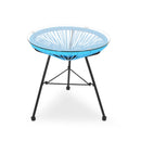 Nusa Modern Rattan Side Table With Tempered Glass Top by HouseOfZazla