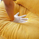 360° Swivel Accent Barrel Chair Modern Comfy Round Reading Sofa Swivel Chairs Circle Lounge Chair for Bedroom Living Room w/4 Pillow Lower Seating Heigh (Yellow)